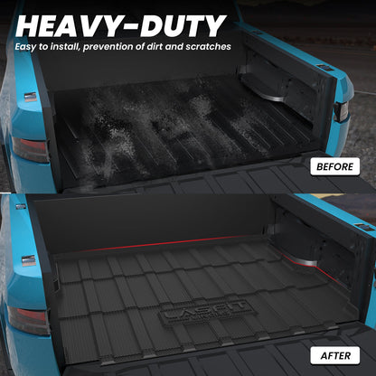 LASFIT Fit for 2022-2026 Rivian R1T Heavy-Duty 4'6" Truck Bed Mat, Not Fit Drop-in liners