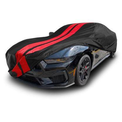 iCarCover Ford Mustang Black Red Pro Series Car Cover