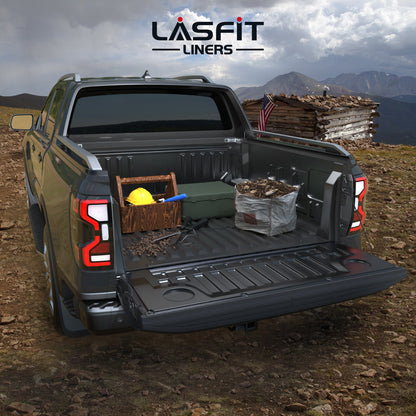LASFIT Fit for 2024-2026 Ford Ranger 5FT(59.6") Heavy Duty Truck Bed Mat or Tailgate Mat, Not Fit Drop-in liners