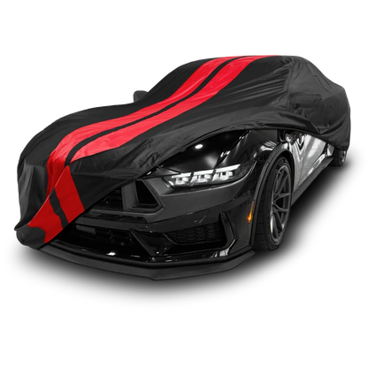iCarCover Ford Mustang Black Red Pro Series Car Cover