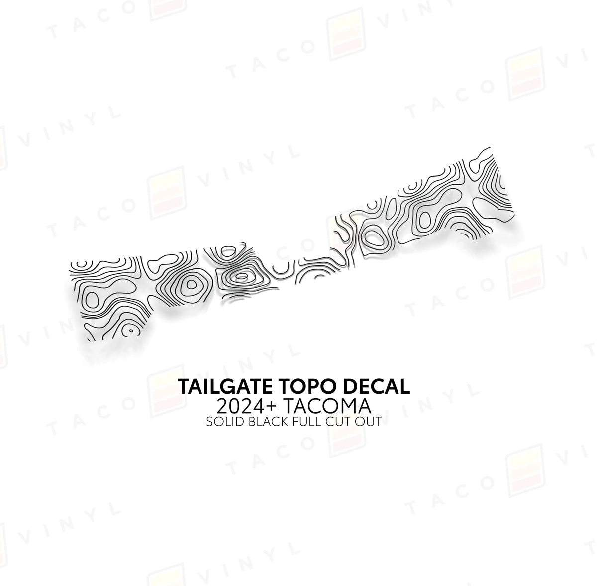 Taco Vinyl 2024+ Tacoma Tailgate Topo Decal