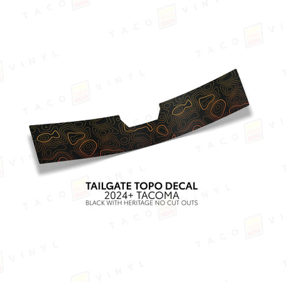 Taco Vinyl 2024+ Tacoma Tailgate Topo Decal