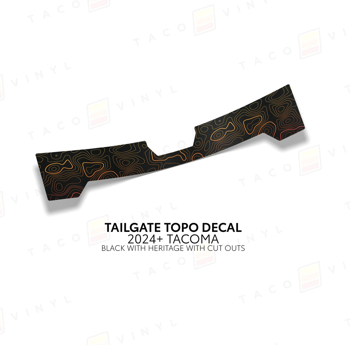 Taco Vinyl 2024+ Tacoma Tailgate Topo Decal