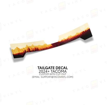 Taco Vinyl 2024+ Tacoma Tailgate Topo Decal