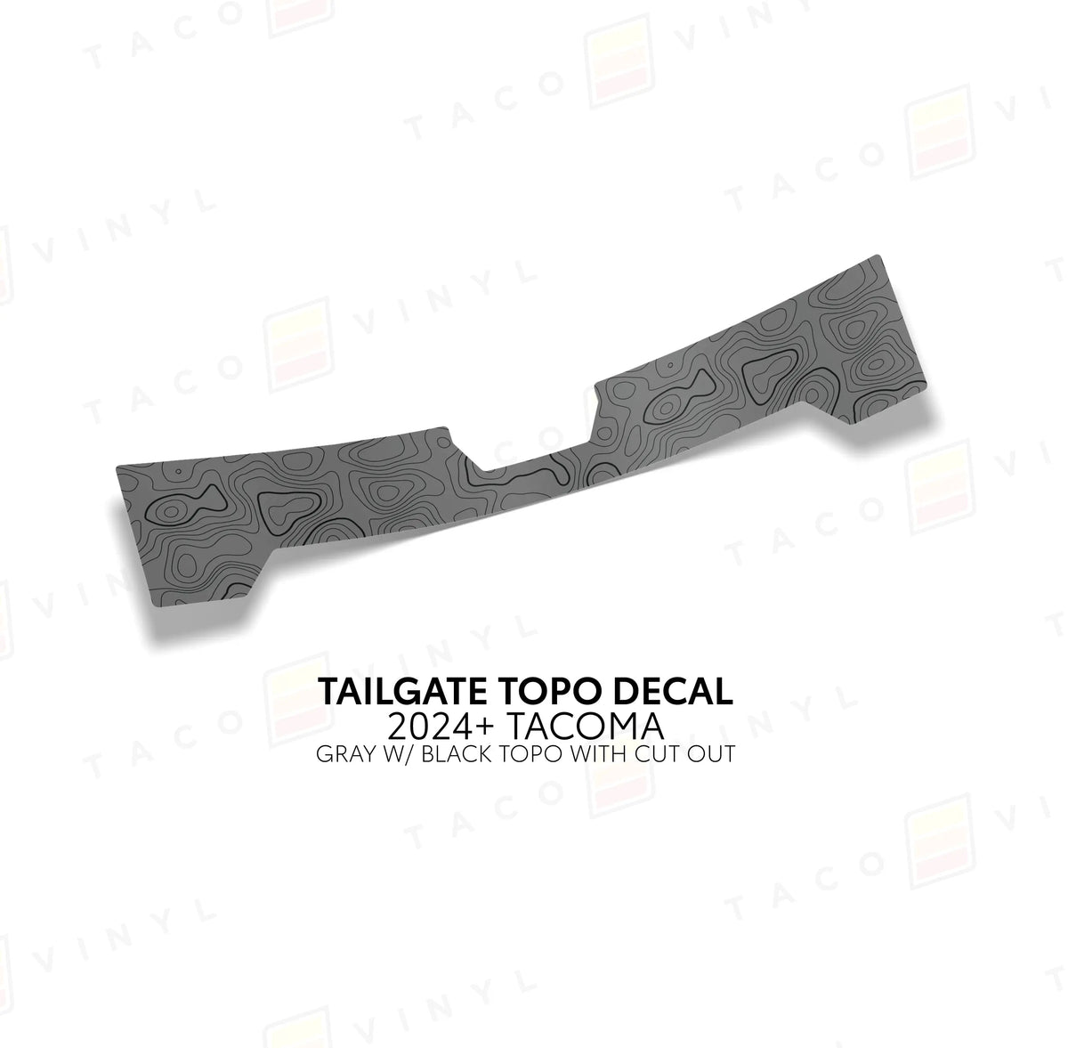 Taco Vinyl 2024+ Tacoma Tailgate Topo Decal