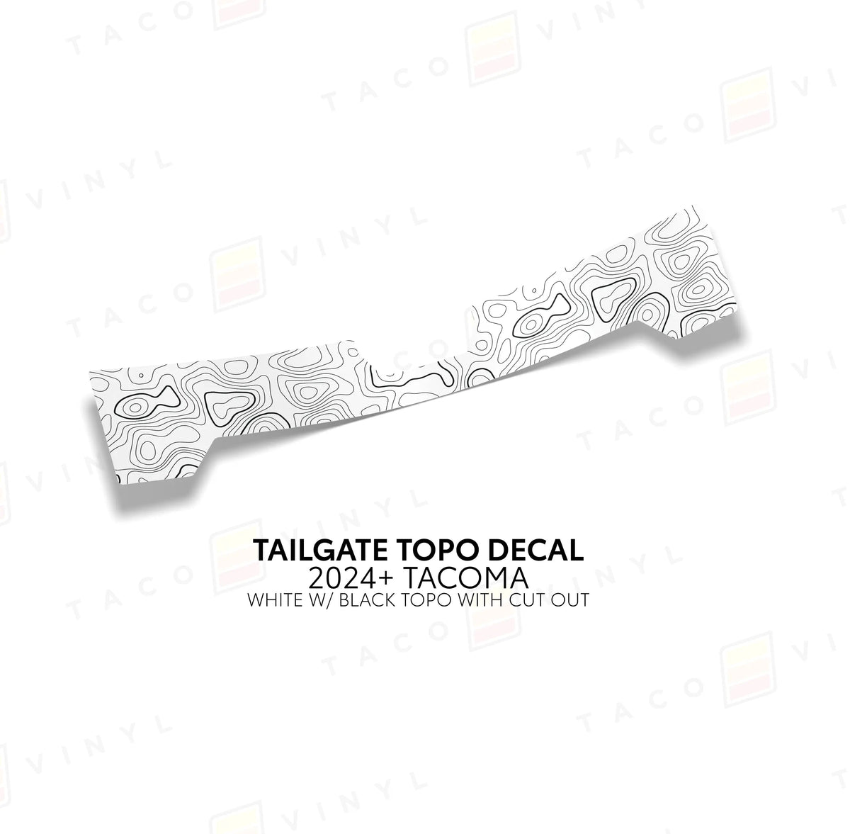 Taco Vinyl 2024+ Tacoma Tailgate Topo Decal
