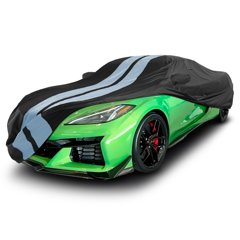 iCarCover Chevrolet Corvette Black Gray Pro Series Car Cover
