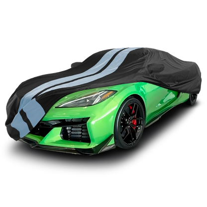 iCarCover Chevrolet Corvette Black Gray Pro Series Car Cover