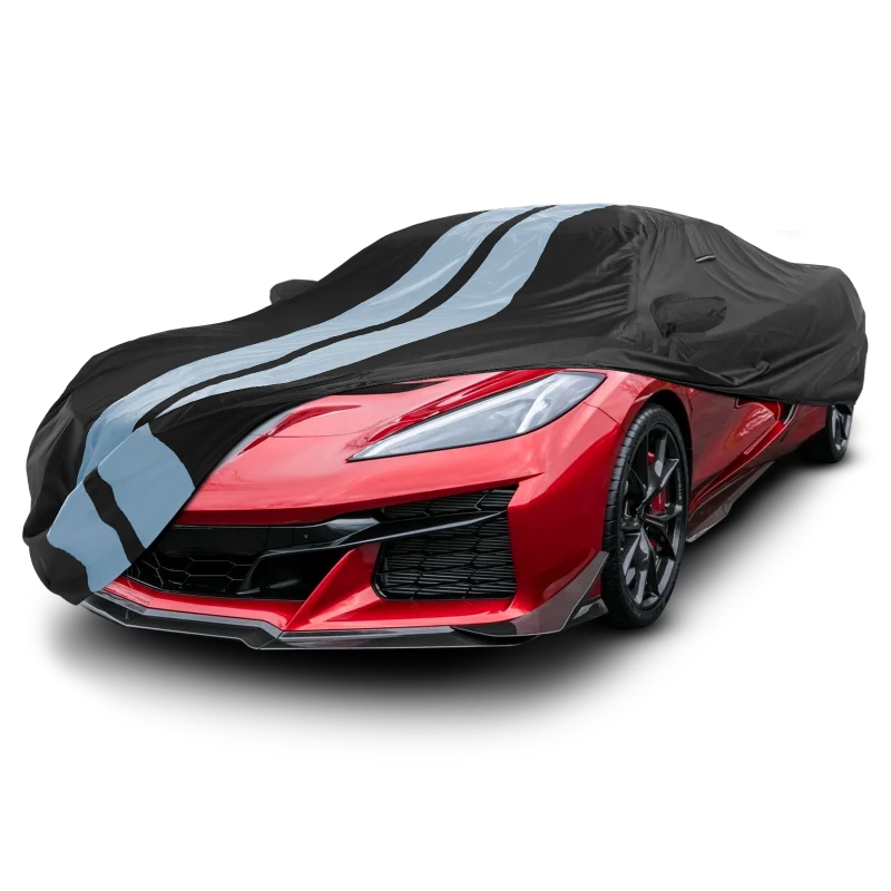 iCarCover Chevrolet Corvette Black Gray Pro Series Car Cover