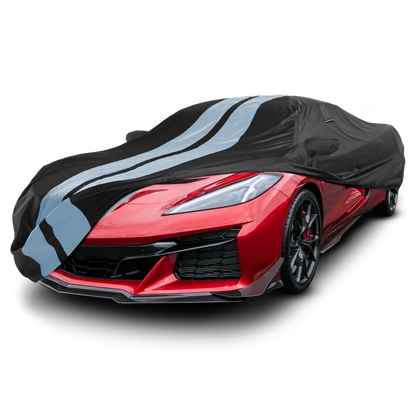 iCarCover Chevrolet Corvette Black Gray Pro Series Car Cover