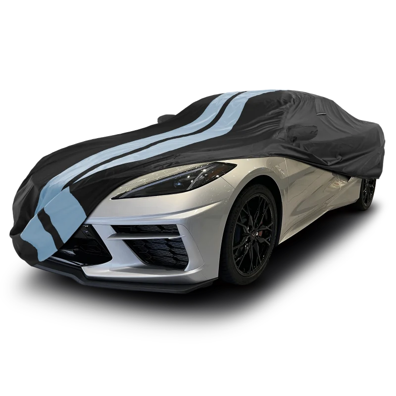 iCarCover Chevrolet Corvette Black Gray Pro Series Car Cover