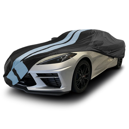 iCarCover Chevrolet Corvette Black Gray Pro Series Car Cover