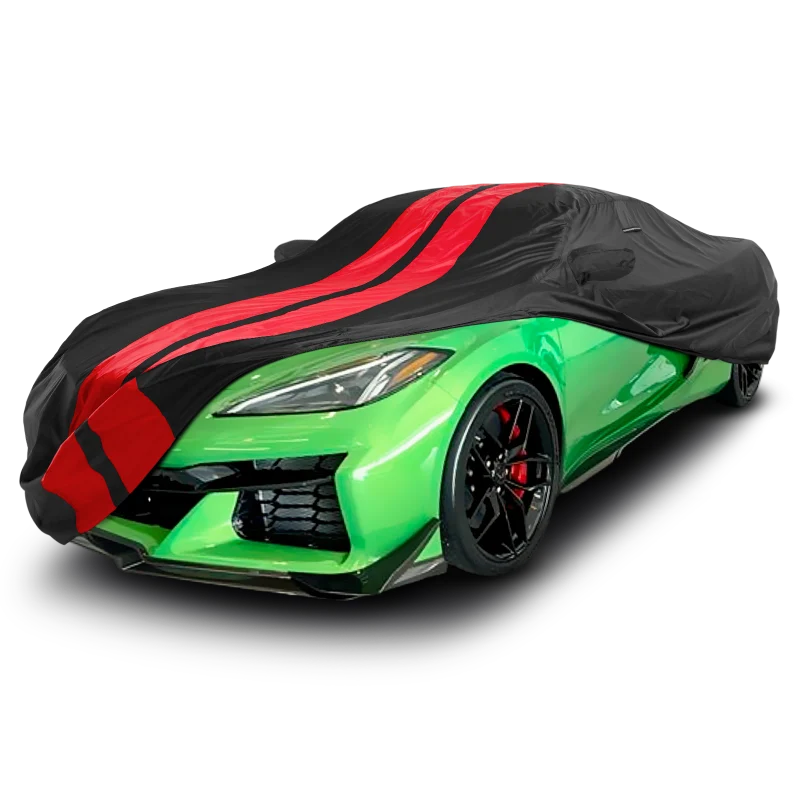 iCarCover Chevrolet Corvette Black Red Pro Series Car Cover