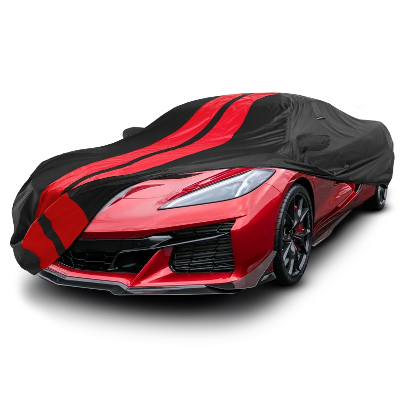 iCarCover Chevrolet Corvette Black Red Pro Series Car Cover