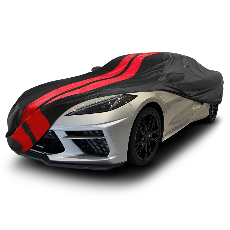 iCarCover Chevrolet Corvette Black Red Pro Series Car Cover