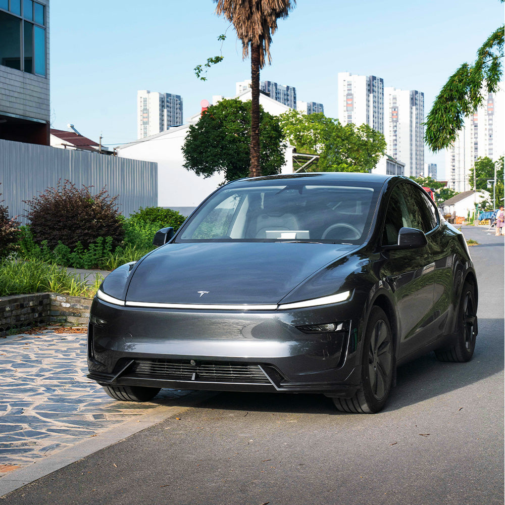 2025+ Tesla Model Y Juniper Front Lip Spoiler by Yeslak | Premium Aerodynamic Upgrade & Bumper Protection
