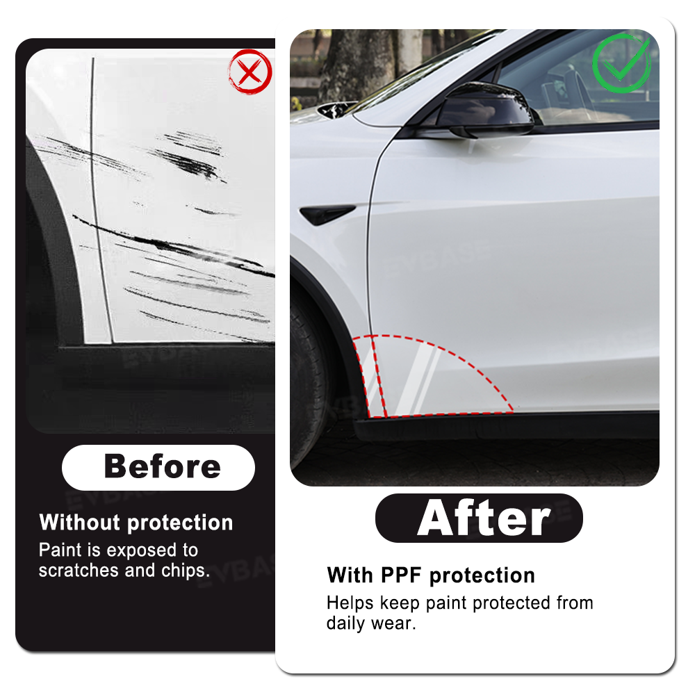 EVBASE Model Y Juniper/ 3 Highland PPF Door Protection Film Paint Protection Kit