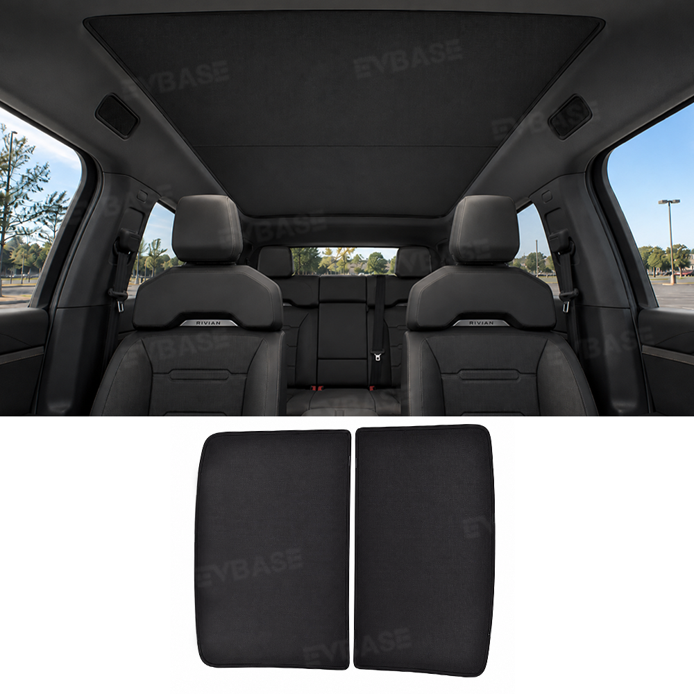 EVBASE Glass Roof Sunshade for Rivian R2 Ice Crystal Sunroof Shade Foldable Heat Reflective Sun Visor
