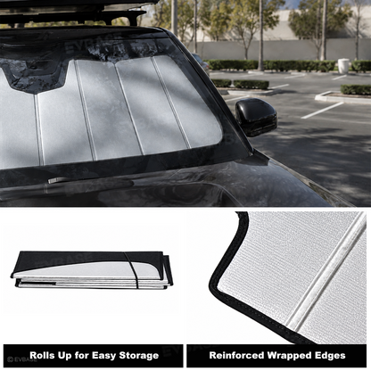 EVBASE Windshield Sunshade for Rivian R2 OEM-Style Front Window Shade Heat Insulation & UV Protection