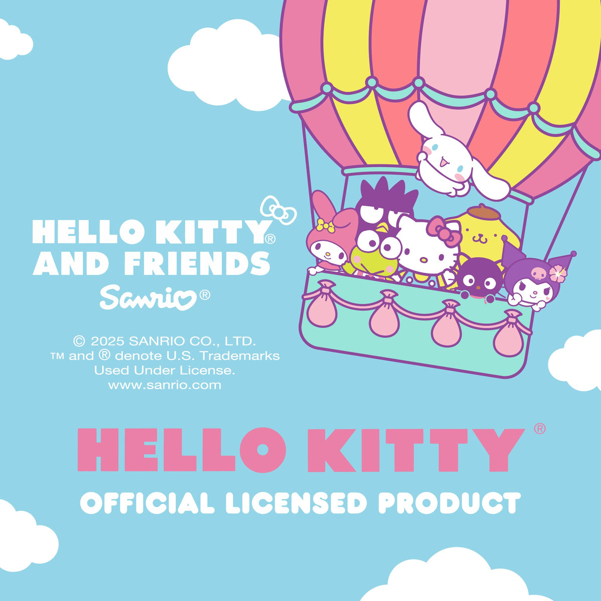 Hello Kitty and Friends Steering Wheel Cover, Universal Fit Cute Accessories for Women, Stylish Decor Gift Hello Accessories - Fits Standard