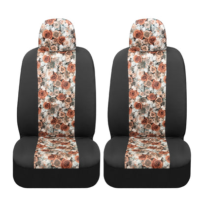 BDK 2-Pack Dusty Rose Floral Front Seat Covers