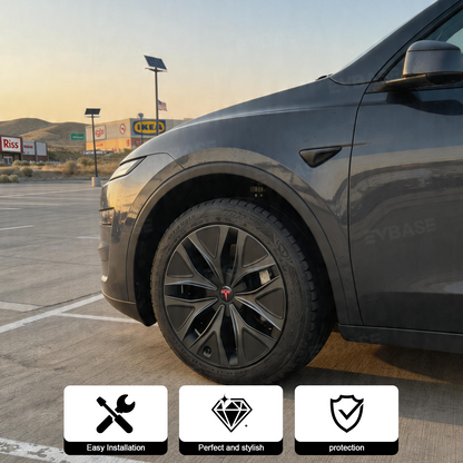 EVBASE Model Y L Wheel Covers 19" Mecha Wheels Hubcaps Inspired By Model Y Performance