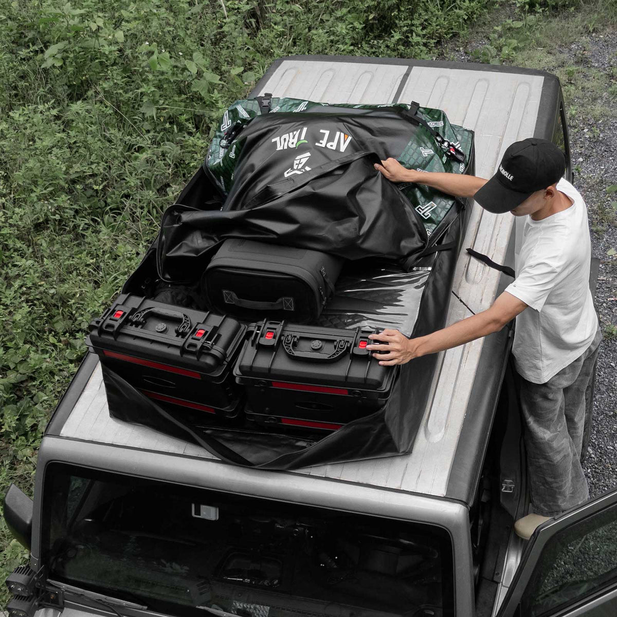 TACMOLLE 21 Cubic Feet Car Rooftop Cargo Carrier Bag