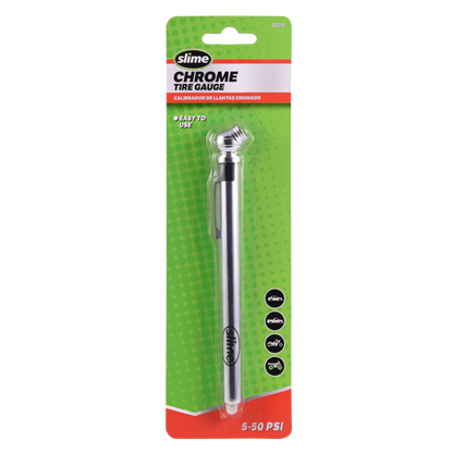 Slime Chrome Pencil Tire Gauge (5-50 psi)