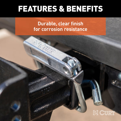 CURT No-Tool Anti-Rattle Hitch Clamp for 2-1/2" Receiver