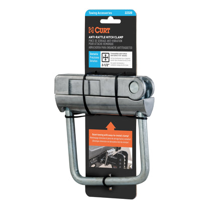 CURT No-Tool Anti-Rattle Hitch Clamp for 2-1/2" Receiver