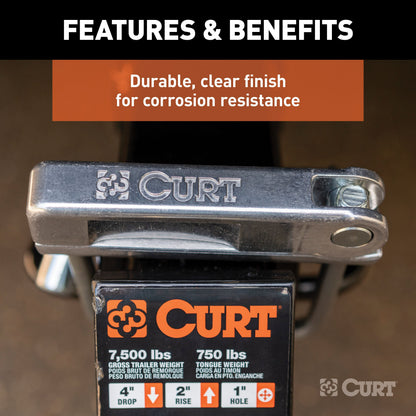CURT No-Tool Anti-Rattle Hitch Clamp for 2" Receiver