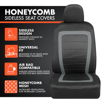 BDK 2-Pack FreshMesh with Honeycomb Backing Front Seat Covers