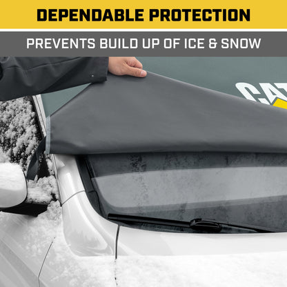 Cat® Windshield Snow Cover, Toughest Car Frost Protector for Ice & Sleet, Weatherproof for Winter, Includes Anti-Theft Straps, Freeze Protector