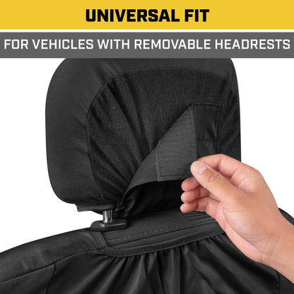 Cat® Heavy Duty Oxford Car Seat Cover for Auto - Durable Canvas Material, Universal Fit-Black