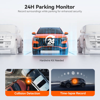 WOLFBOX G850Pro 4K Wifi ADAS Front and Rear Mirror Dash Cam