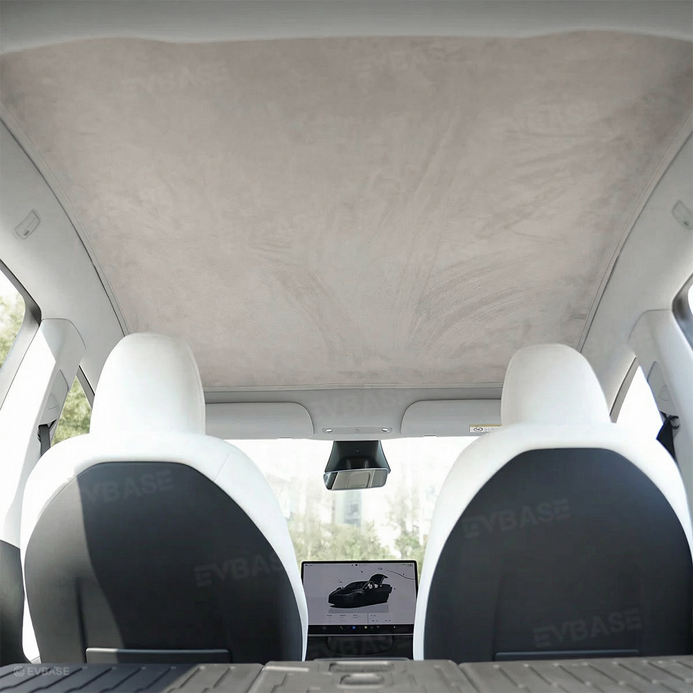EVBASE Model Y Juniper/ 3 Highland Sunshade Silicone Electrostatic Glass Sunroof Shade Heat Insulation UV Protection Faux