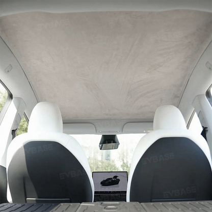 EVBASE Model Y Juniper/ 3 Highland Sunshade Silicone Electrostatic Glass Sunroof Shade Heat Insulation UV Protection Faux
