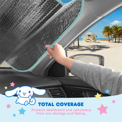Carbella Sanrio Cinnamoroll Lemon Chill Front Windshield Sunshade (58" x 28")