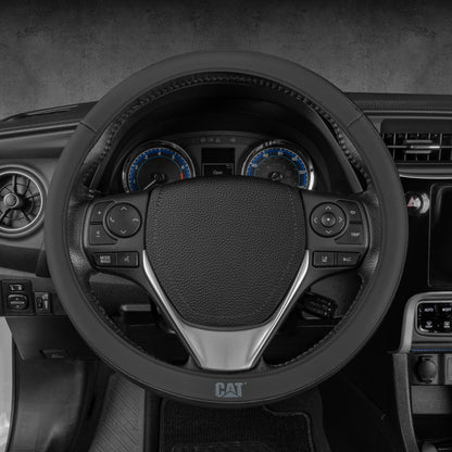 CAT EasyWrap Faux Leather Steering Wheel Cover (Fits 14.5" - 15.5")