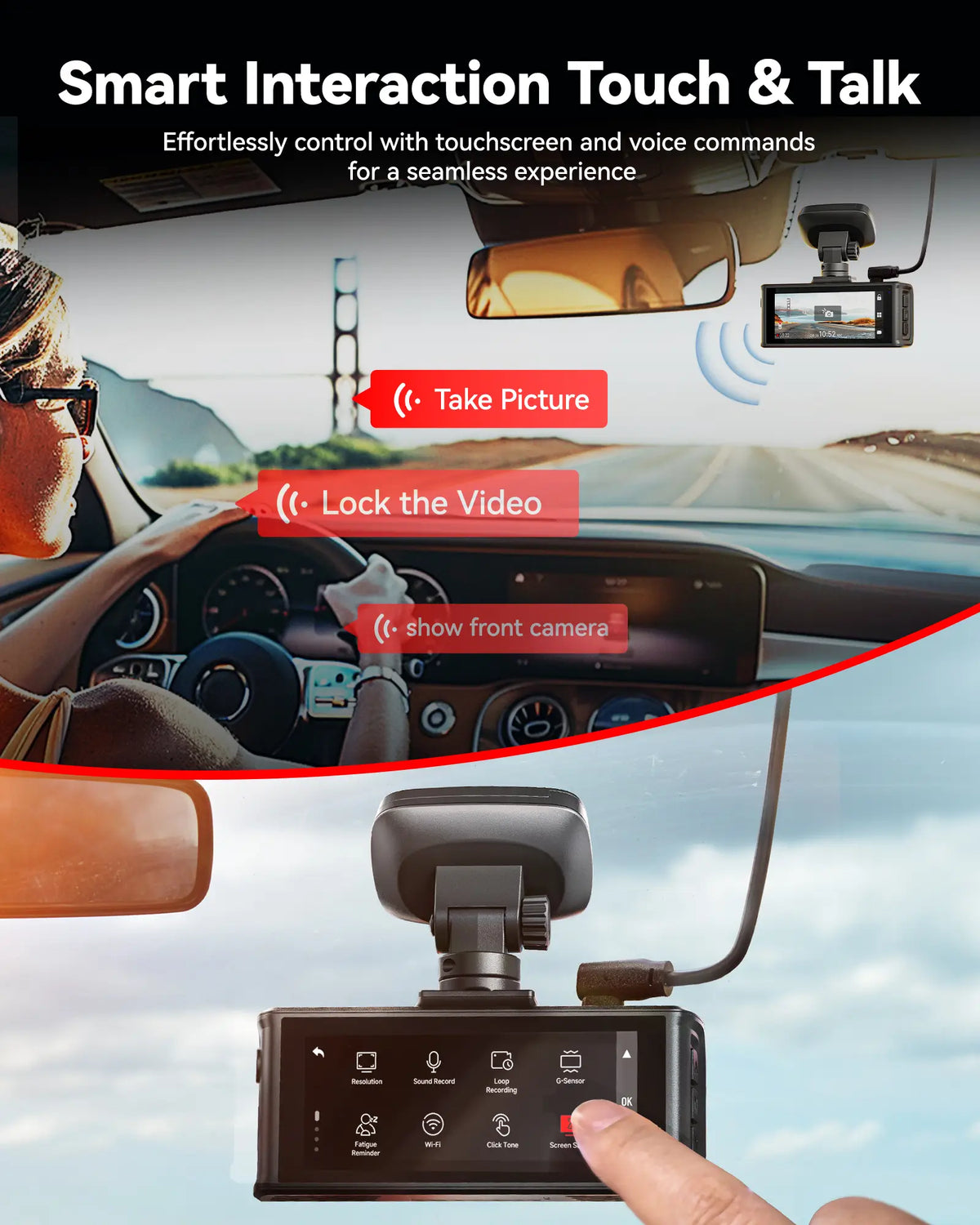 REDTIGER F7N Elite 4K Dual Dash Cam with Sony STARVIS 2