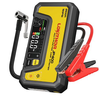 LOKITHOR JP400 Jump Starter 2500A with 150PSI Air Compressor for 8.5L Gas / 6.5L Diesel