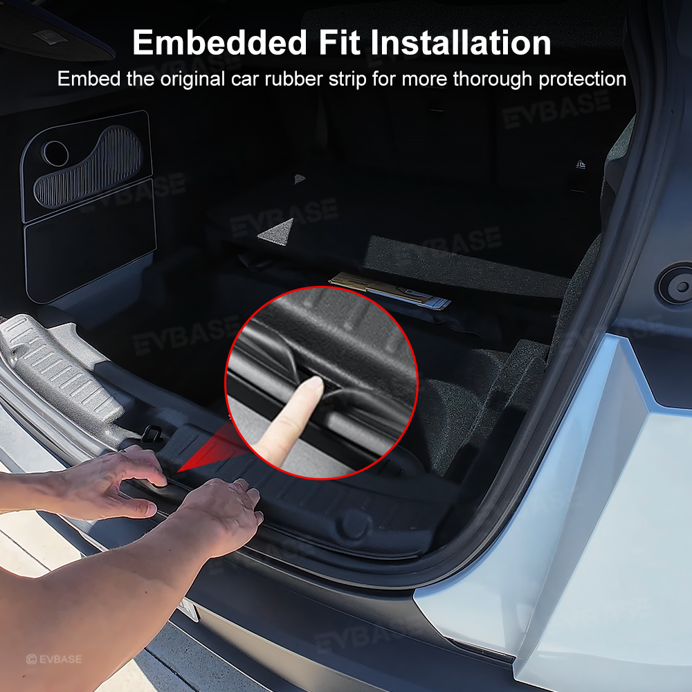 EVBASE Model Y Juniper Standard Rear Trunk Sill Bumper Guard Protector Scratch-Resistant TPE Protection Cover