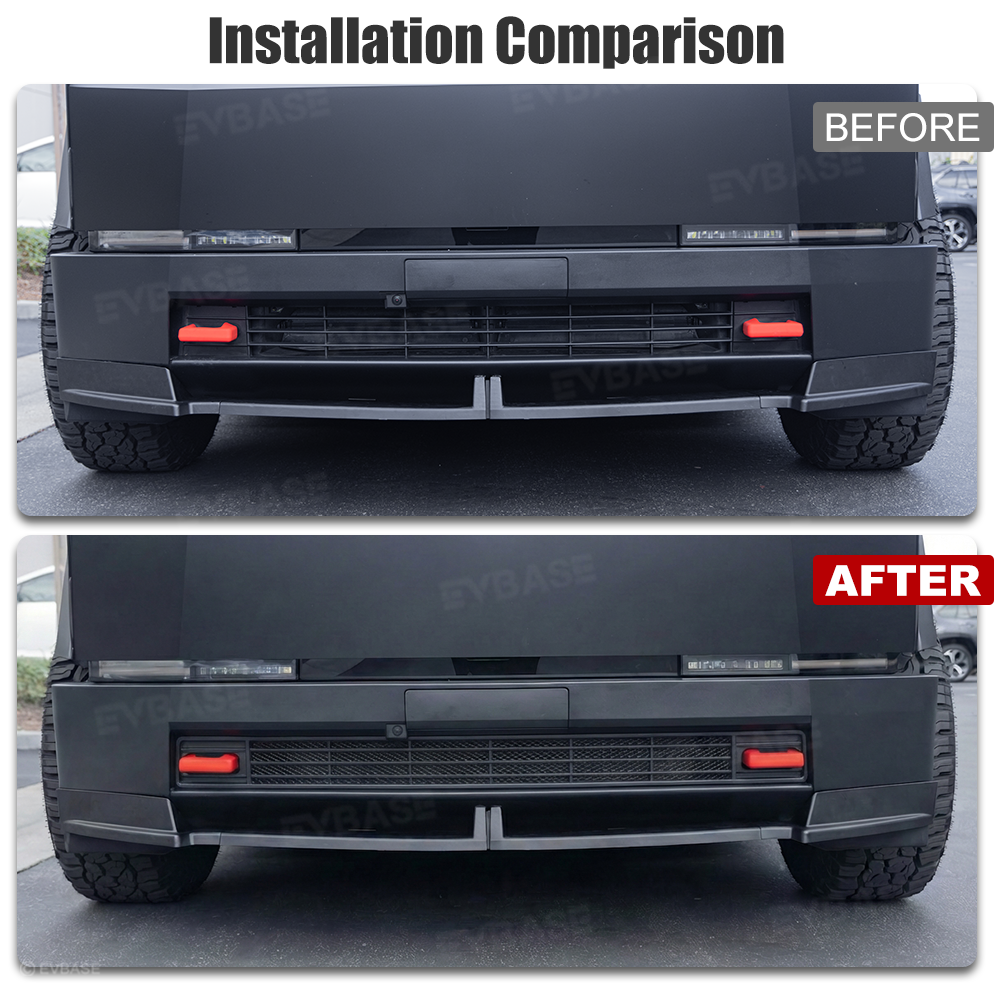 EVBASE Cybertruck Grille Mesh Insert Front Lower Bumper Protective Mesh Grille Panel Covers Bug & Debris Screen Protector