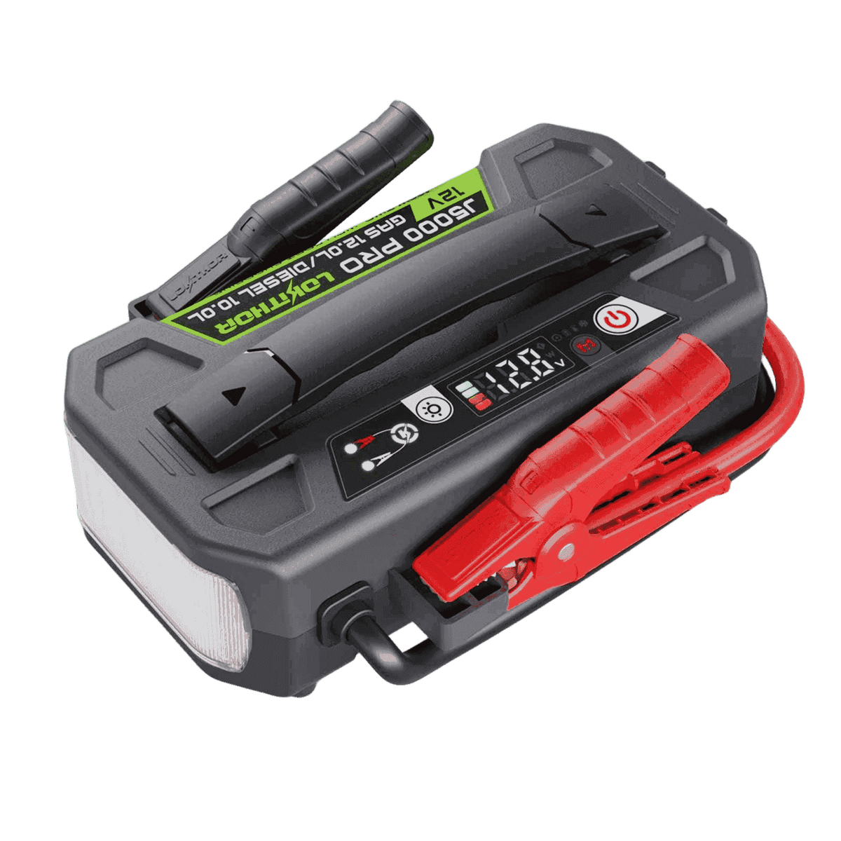 LOKITHOR J5000 PRO LiFePO4 Jump Starter 5000A with 100W Two-Way Fast Charging for 12.0L Gas / 10.0L Diesel