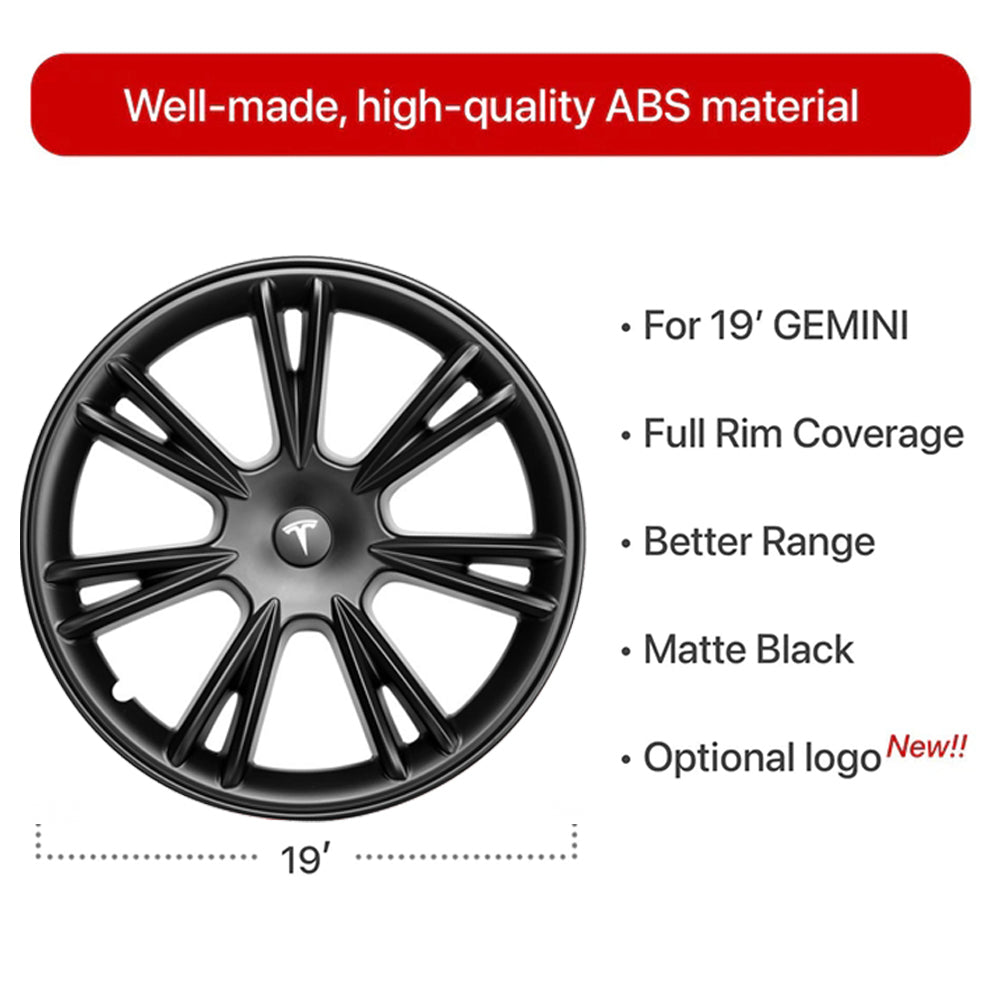 EVBASE Model Y Gemini Wheel Covers 19inch Tesla Wheel Hubcas 4PCS
