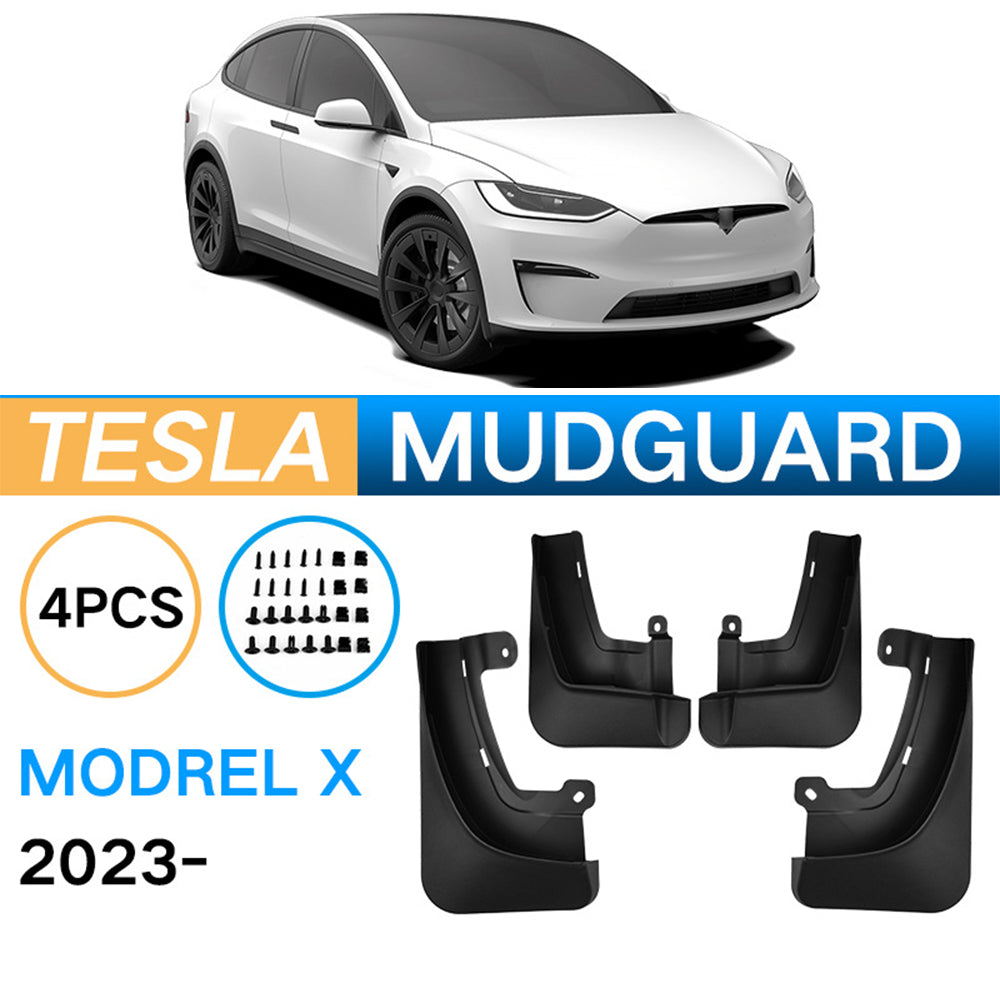 EVBASE Model X Mud Flaps Splash Guards Mudguards for Tesla Exterior Accessories