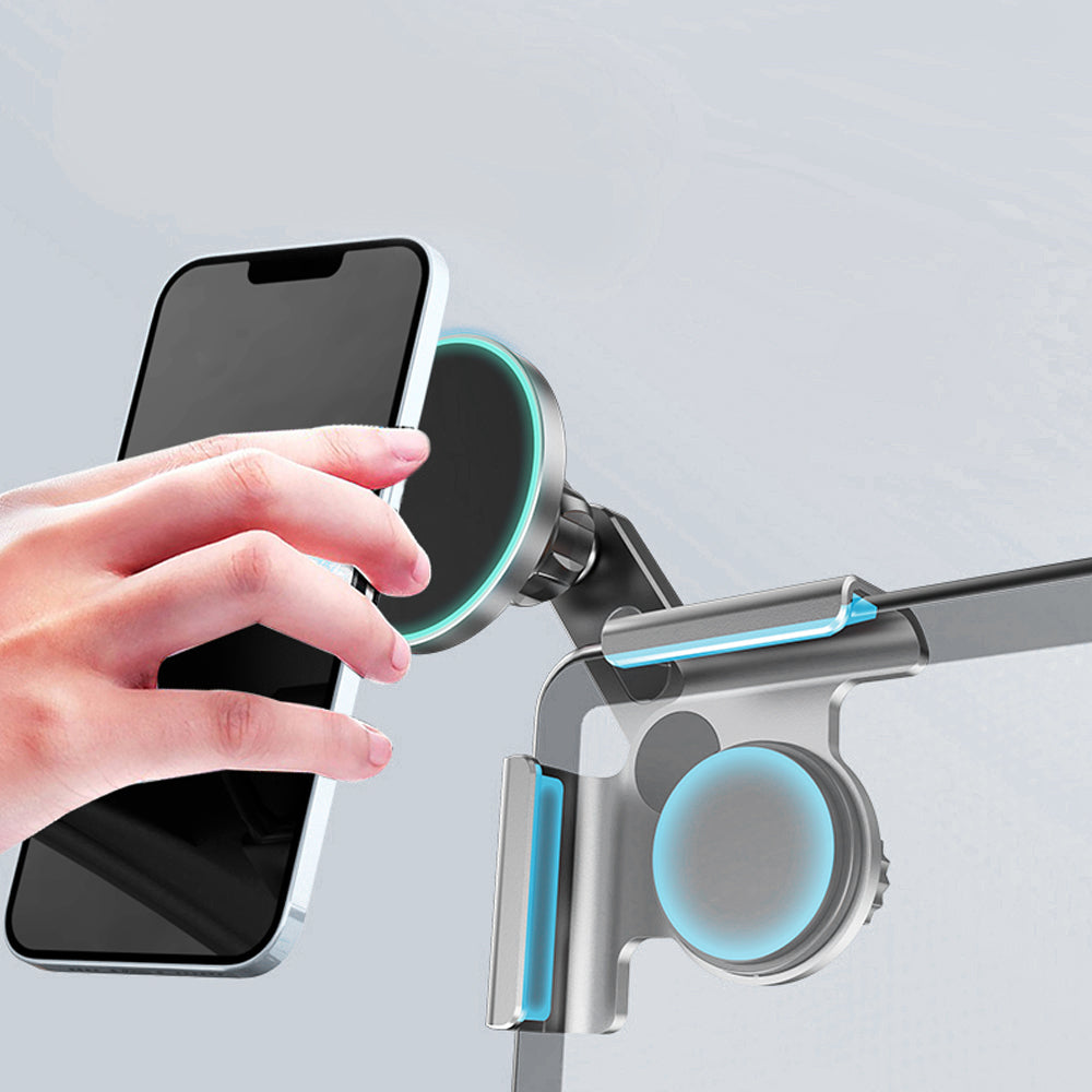 EVBASE-Premium EV&Tesla Accessories Model Y L Phone Mount Strongest Magnet Power Megasafe Car Mount Foldable Hidden Phone