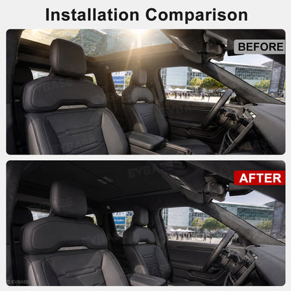 EVBASE Retractable Roof Sunshade for Rivian R2 Glass Sunroof Shade UV Protection & Heat Insulation