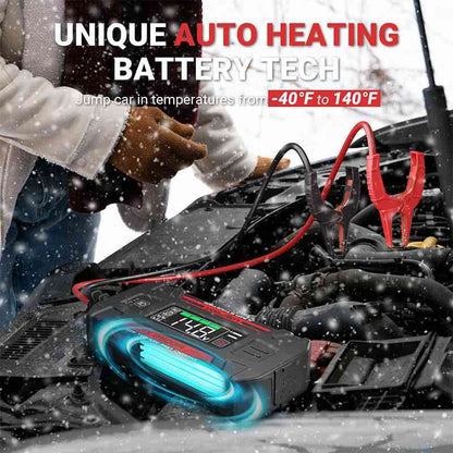LOKITHOR J401X Portable Jump Starter 2500A Peak with -40°F Smart Pre-Heating for 8.5L Gas/6.5L Diesel