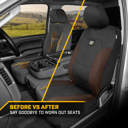 Cat® Flexfit™ Automotive Seat Covers for Cars Trucks and SUVs (Set of 2) - Car Seat Covers for Front Seats, Truck Seat Protectors , Auto Interior